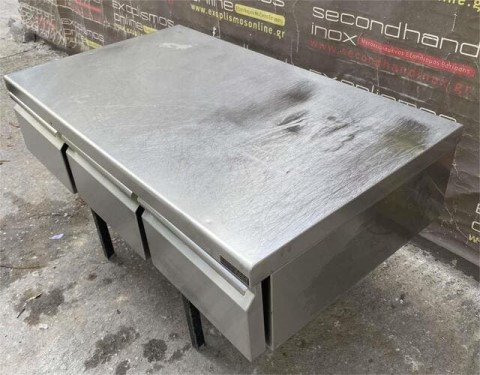 Συρτάρι Ανοξείδωτο Διπλό 80x59x24Cm Για 1/2Gn Βάθος 10Cm Mεταχειρισμένο